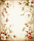 Elegant Floral Vines With Berries Rug