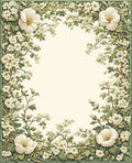 Greenery Floral Blossom Pattern Rug