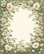 Greenery Floral Blossom Pattern Rug