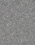 Black White Wavy Abstract Pattern Rug