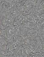 Black White Wavy Abstract Pattern Rug