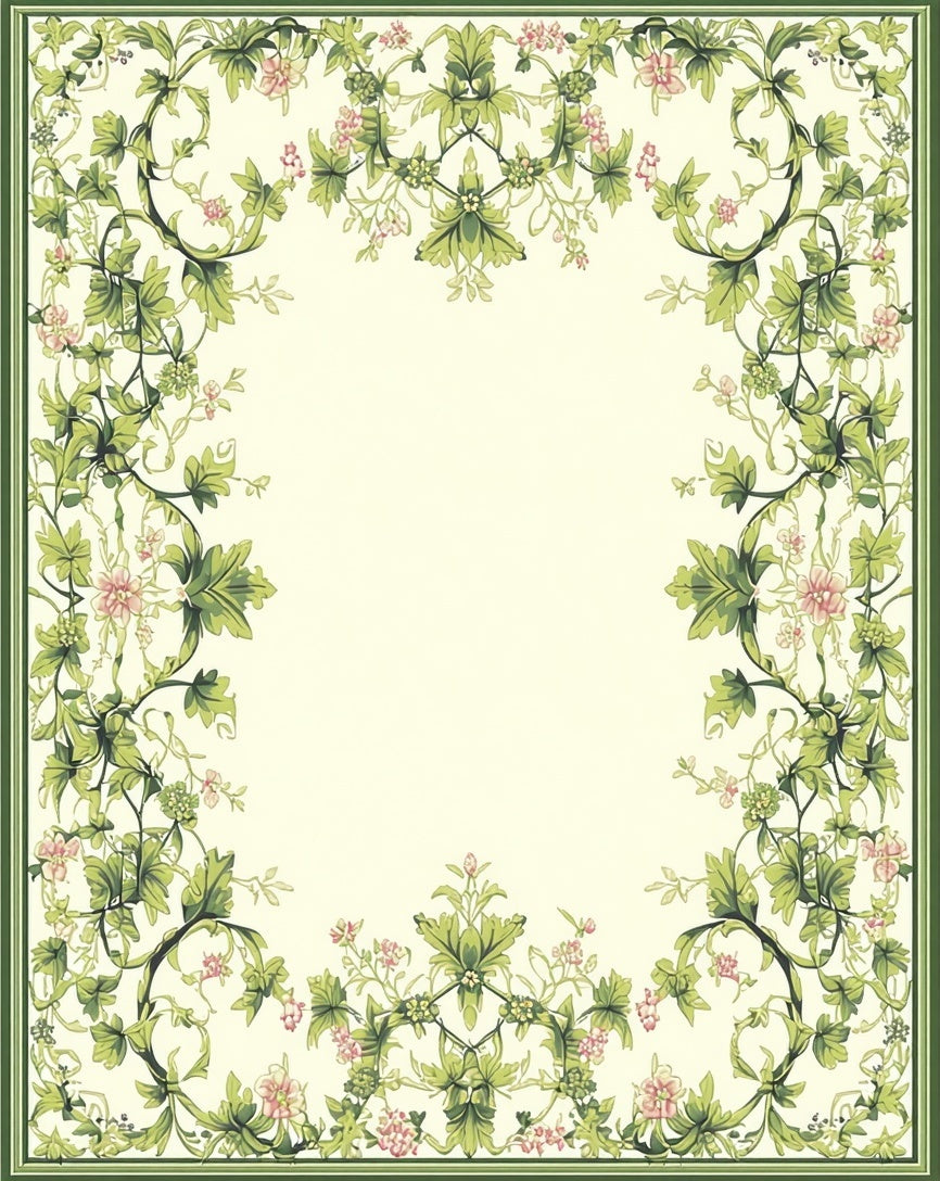 Vine And Blossom Garden Design Rug