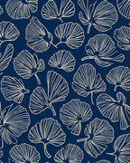 Ginkgo Leaf Outline Pattern Rug