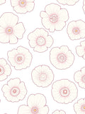 Pastel Floral Outline Repeating Rug