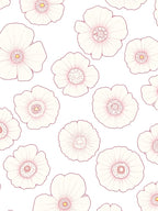 Pastel Floral Outline Repeating Rug