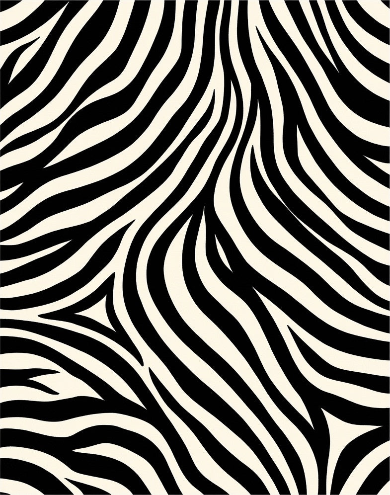 Bold Black and White Zebra Stripes Rug