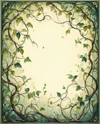 Nature Inspired Vine Pattern Rug