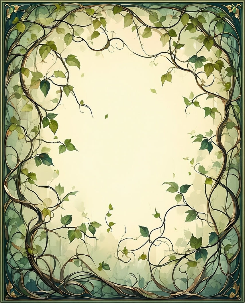 Nature Inspired Vine Pattern Rug