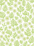Green Daisy Floral Pattern Rug