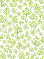 Green Daisy Floral Pattern Rug