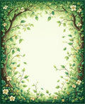 Lush Forest Flower Garden Rug