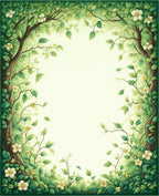 Lush Forest Flower Garden Rug