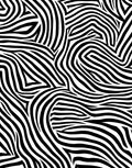 Bold Black White Abstract Stripes Rug