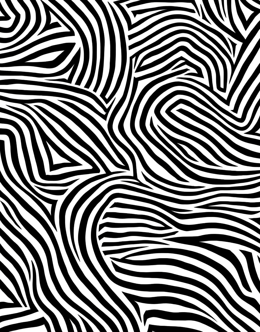 Bold Black White Abstract Stripes Rug