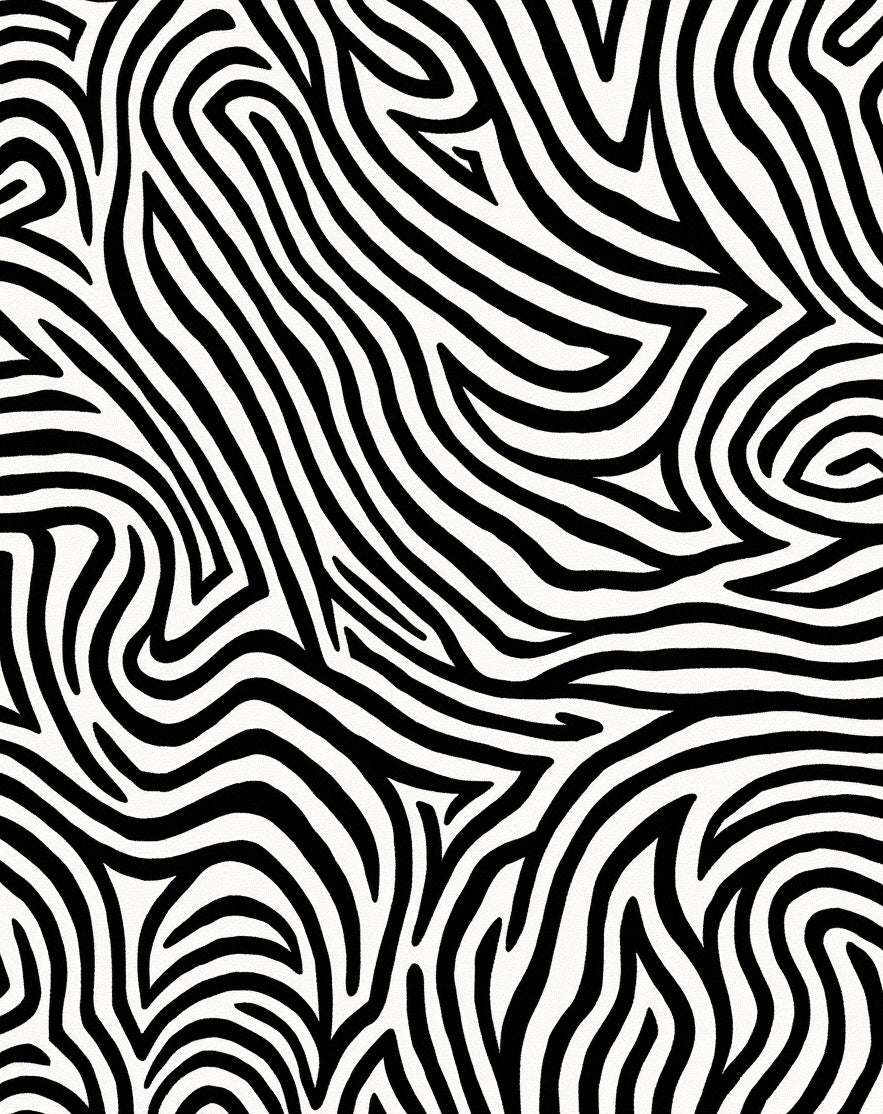 Classic Zebra Striped Design Rug
