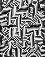 Abstract Black White Line Pattern Rug