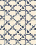 Dark Blue Lattice Inspired Pattern Rug