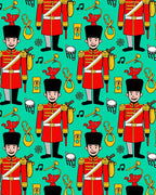 Red Soldier with Musical Instruments Rug