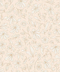 Delicate Floral Outline Pattern Rug