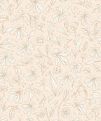 Delicate Floral Outline Pattern Rug