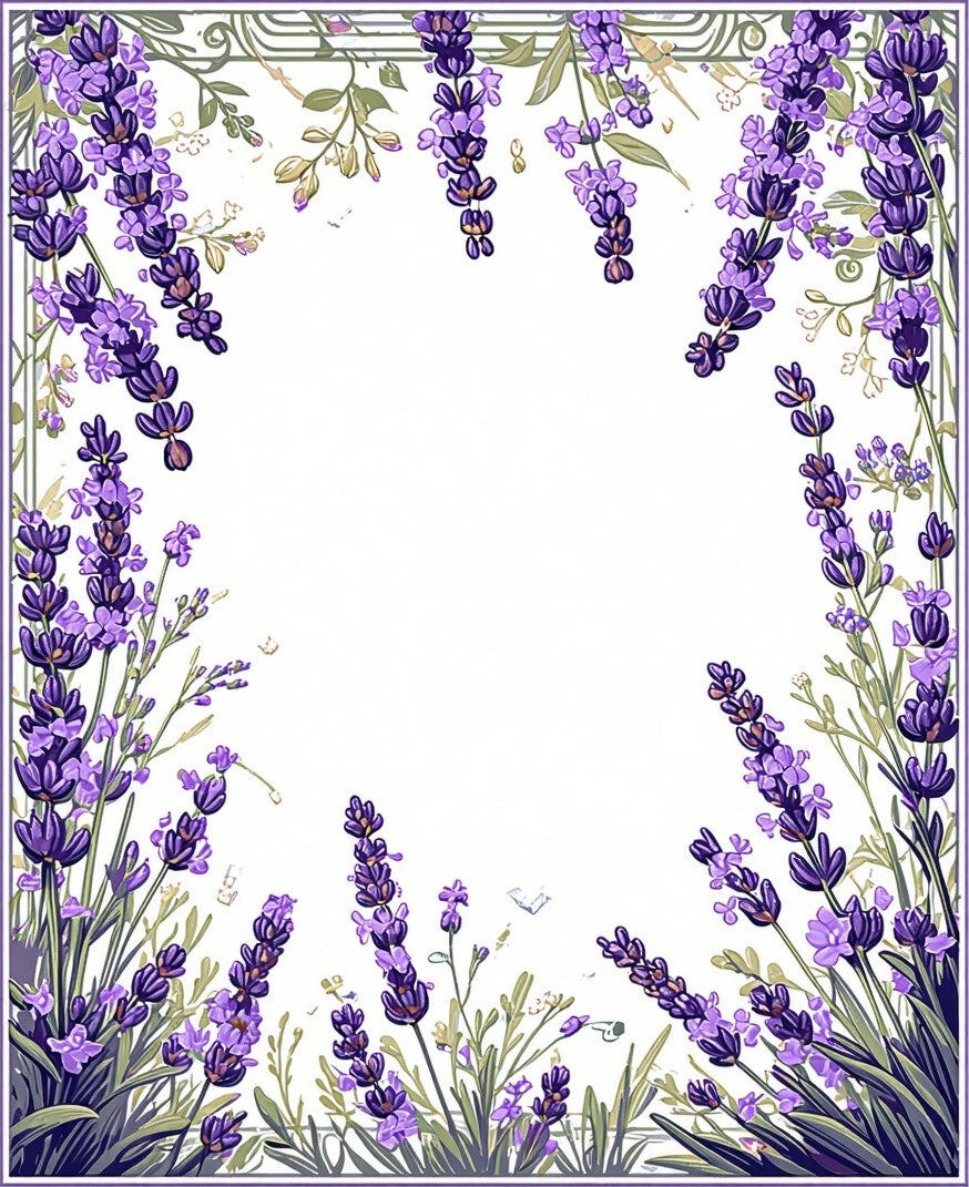 Purple Lavender Floral Nature Design Rug