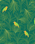 Enchanting Bird Leaf Pattern Rug