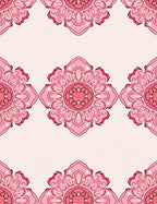 Pink Mandala Patterned Rug