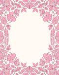Pink Floral Symmetry Pattern Rug