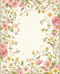 Whimsical Floral Vine Pattern Rug