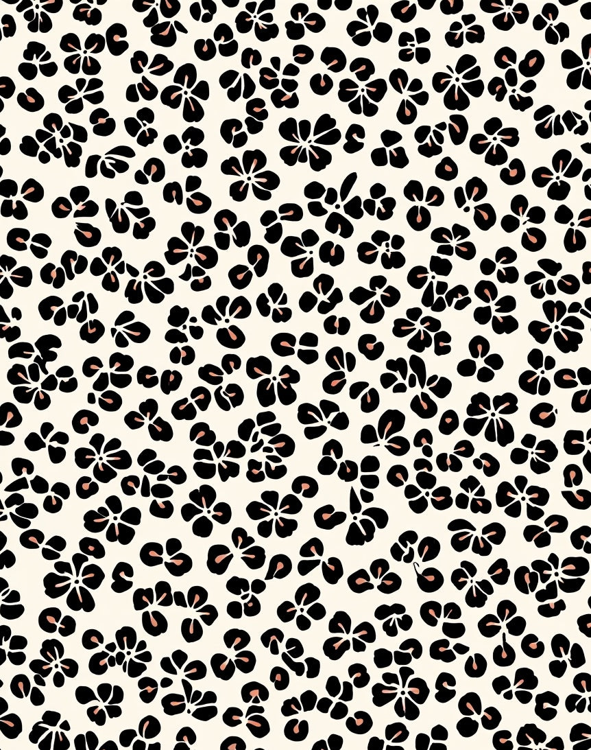 Classic Floral Leopard Print Rug