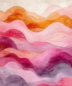 Soft Wavy Gradient Abstract Design Rug