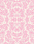 Ethereal Pink Swirl Damask Pattern Rug