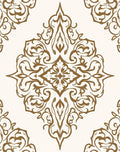 Ornate Gold Floral Arabesque Rug