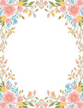 Spring Floral Border Pattern Rug