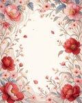 Romantic Floral Vine Pattern Rug