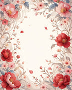 Romantic Floral Vine Pattern Rug