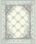 Light Blue Floral Arch Pattern Rug