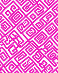 Bold Pink Geometric Line Art Pattern Rug