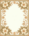 Classic Floral Scrollwork Design Rug