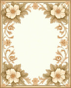 Classic Floral Scrollwork Design Rug