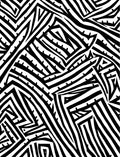 Bold Black White Abstract Lines Rug