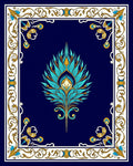Art Nouveau Peacock Feather Design Rug