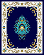 Art Nouveau Peacock Feather Design Rug