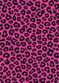 Hot Pink Black Animal Print Rug
