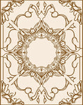 Ornate Floral Art Nouveau Pattern Rug