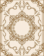 Ornate Floral Art Nouveau Pattern Rug
