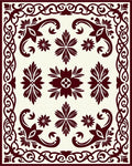 Deep Burgundy Grand Floral Scroll Rug