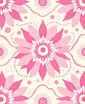 Pink Floral Mandala Pattern Rug
