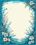 Coastal Floral Nature Inspired Design Rug