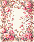 Vintage Peony Floral Vines Rug